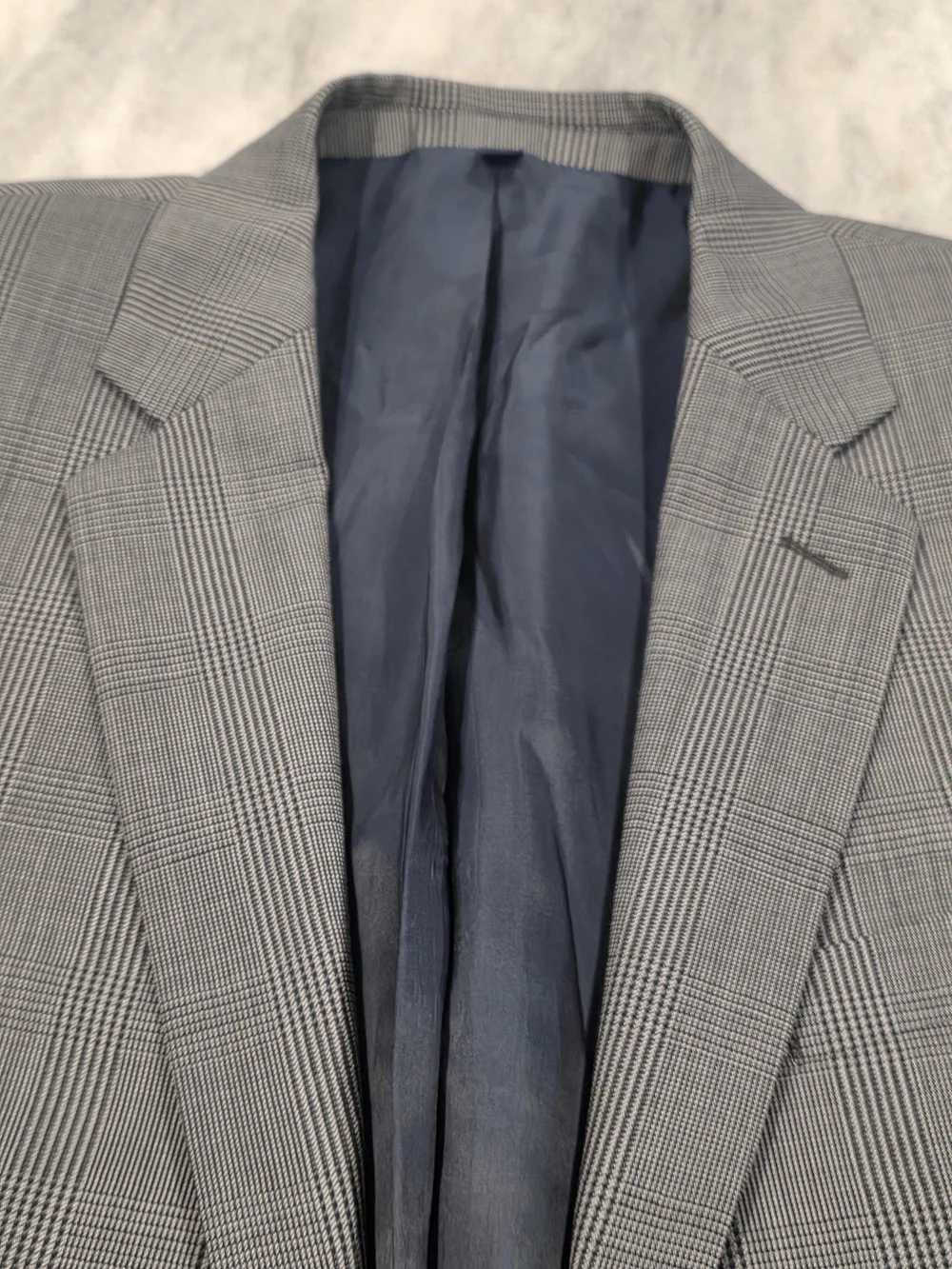 42R Men's J. Crew Thompson Blazer Tartan Plaid Gray All Wool Sport Coat Flawless